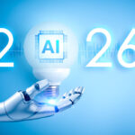 AI Technology 2026 - Robot hand holding AI symbol with futuristic blue background best AI tools for 2026